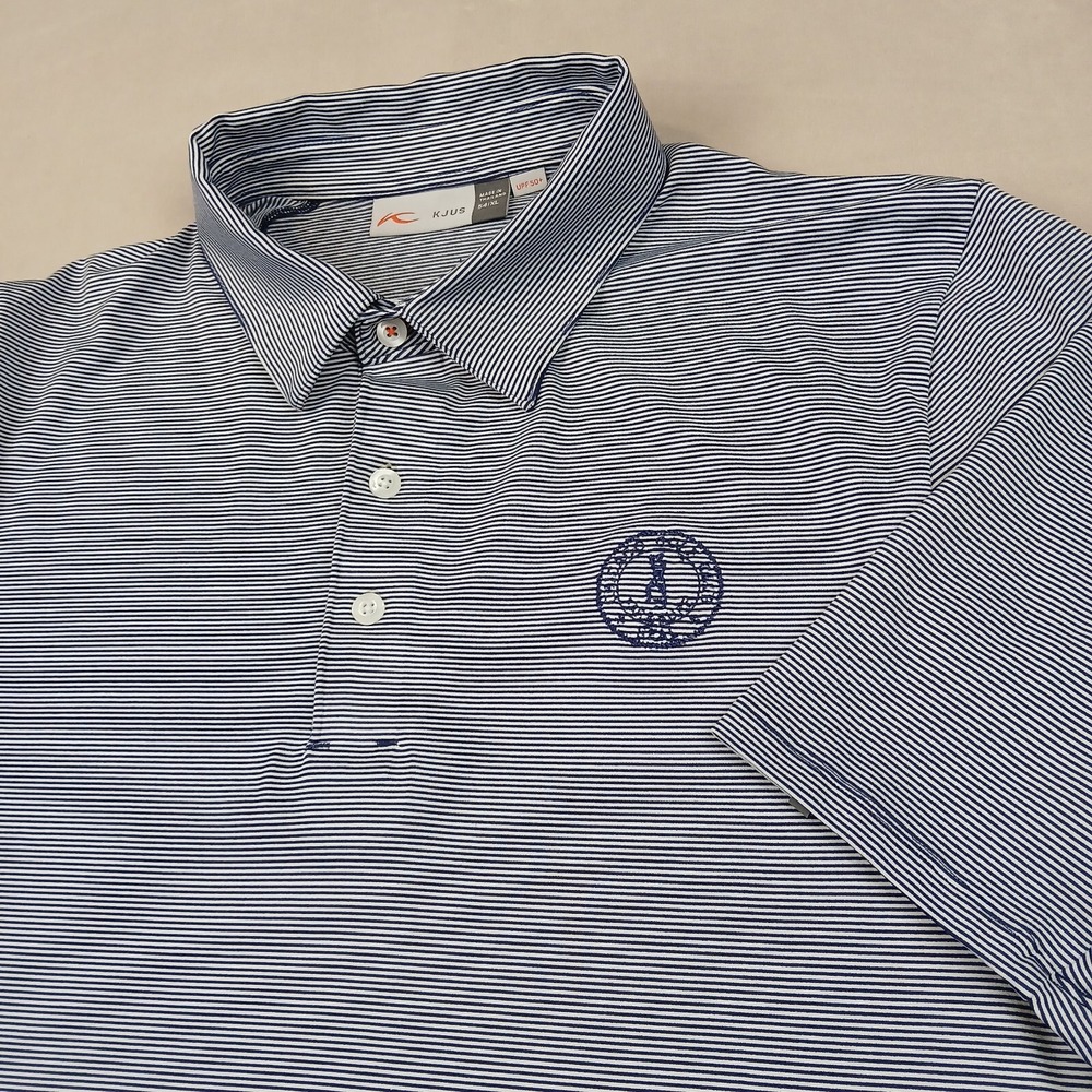 KJUS XL 54 Mens Shirt Polo Golf Stretch Performance UPF 50+ 22x28 Has Defects